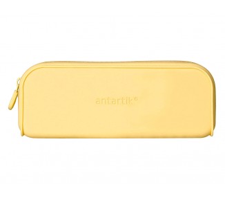 Estuche portatodo antartik prisma silicona soft rectangular 185x50x75 mm color amarillo