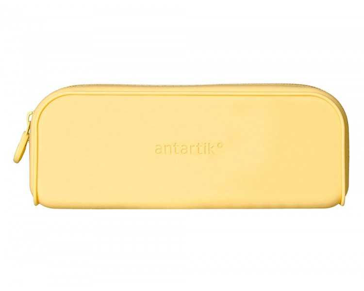 Estuche portatodo antartik prisma silicona soft rectangular 185x50x75 mm color amarillo