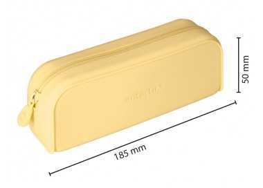 Estuche portatodo antartik prisma silicona soft rectangular 185x50x75 mm color amarillo