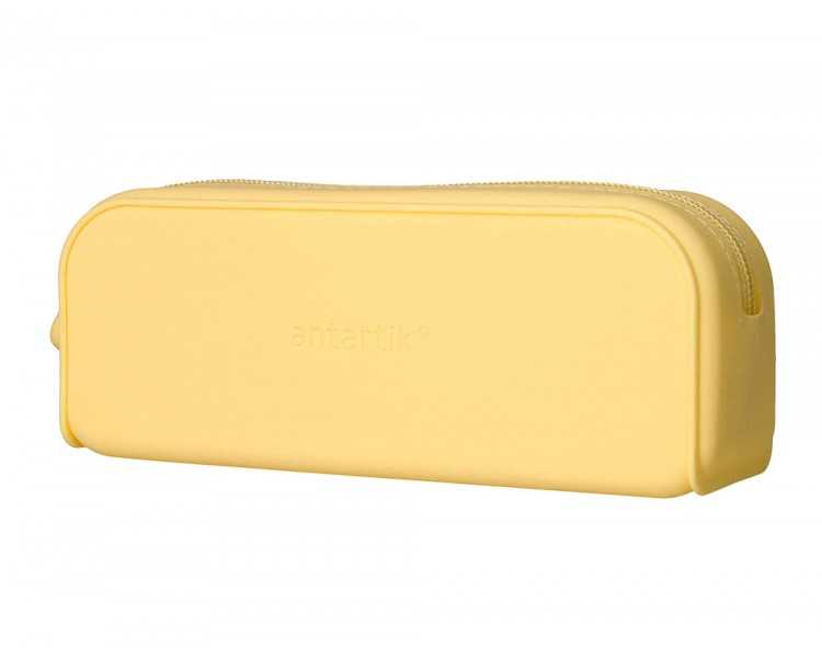 Estuche portatodo antartik prisma silicona soft rectangular 185x50x75 mm color amarillo