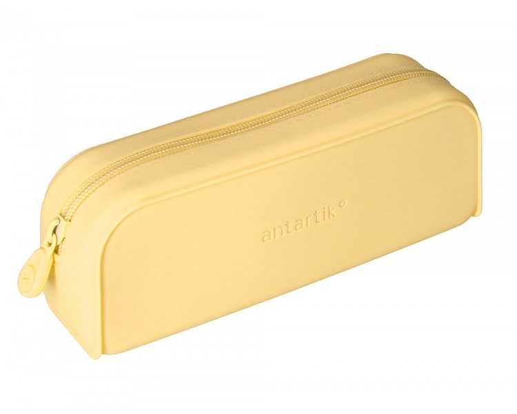 Estuche portatodo antartik prisma silicona soft rectangular 185x50x75 mm color amarillo