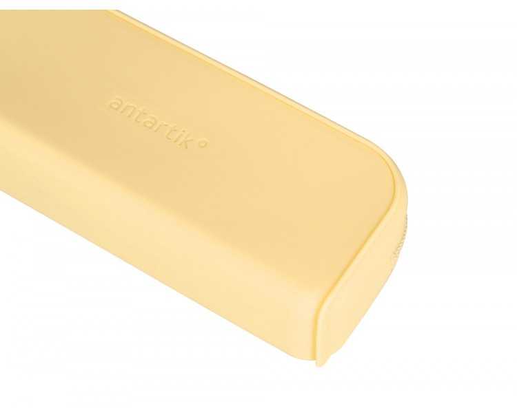 Estuche portatodo antartik prisma silicona soft rectangular 185x50x75 mm color amarillo