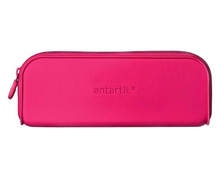 Estuche portatodo antartik prisma silicona soft rectangular 185x50x75 mm rosa fucsia