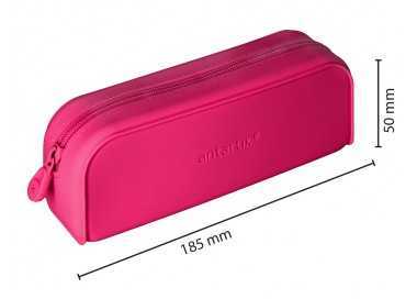 Estuche portatodo antartik prisma silicona soft rectangular 185x50x75 mm rosa fucsia