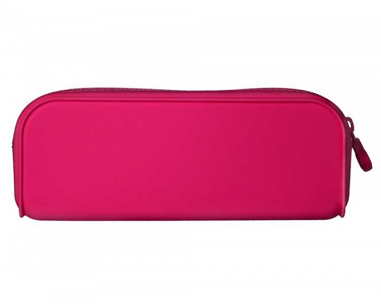Estuche portatodo antartik prisma silicona soft rectangular 185x50x75 mm rosa fucsia