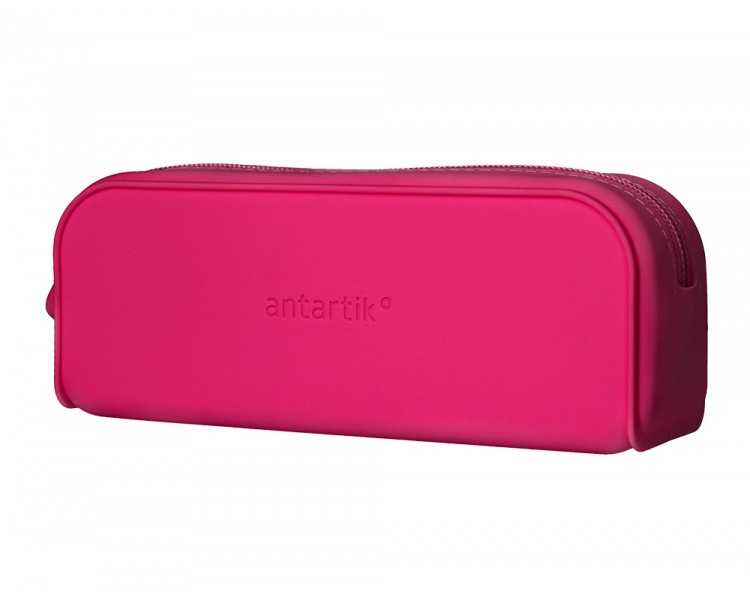 Estuche portatodo antartik prisma silicona soft rectangular 185x50x75 mm rosa fucsia
