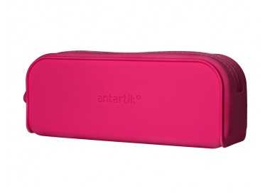 Estuche portatodo antartik prisma silicona soft rectangular 185x50x75 mm rosa fucsia