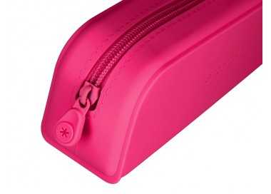 Estuche portatodo antartik prisma silicona soft rectangular 185x50x75 mm rosa fucsia