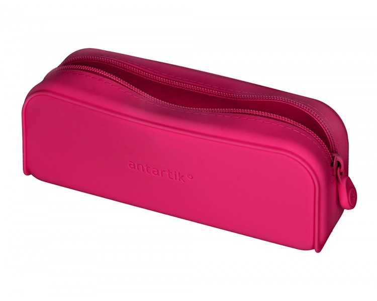 Estuche portatodo antartik prisma silicona soft rectangular 185x50x75 mm rosa fucsia