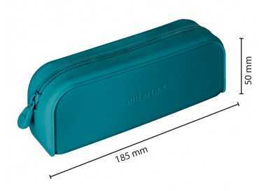 Estuche portatodo antartik prisma silicona soft rectangular 185x50x75 mm color turquesa