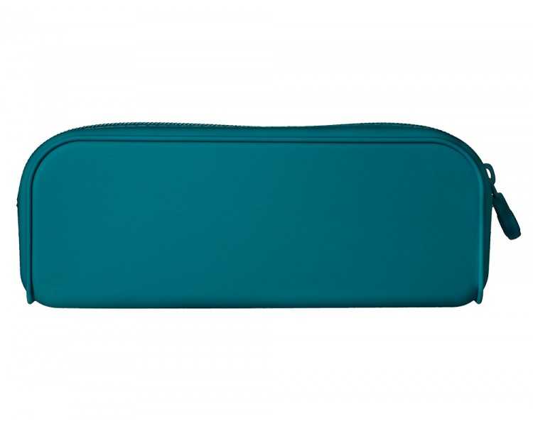 Estuche portatodo antartik prisma silicona soft rectangular 185x50x75 mm color turquesa