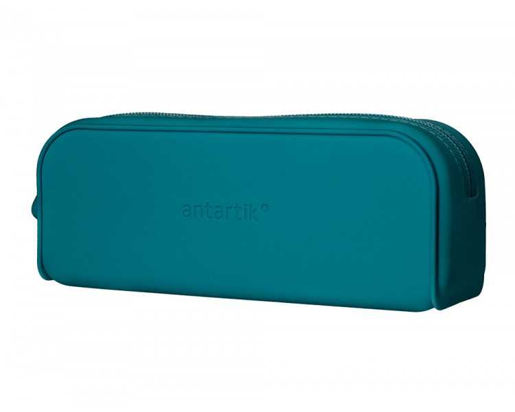 Estuche portatodo antartik prisma silicona soft rectangular 185x50x75 mm color turquesa