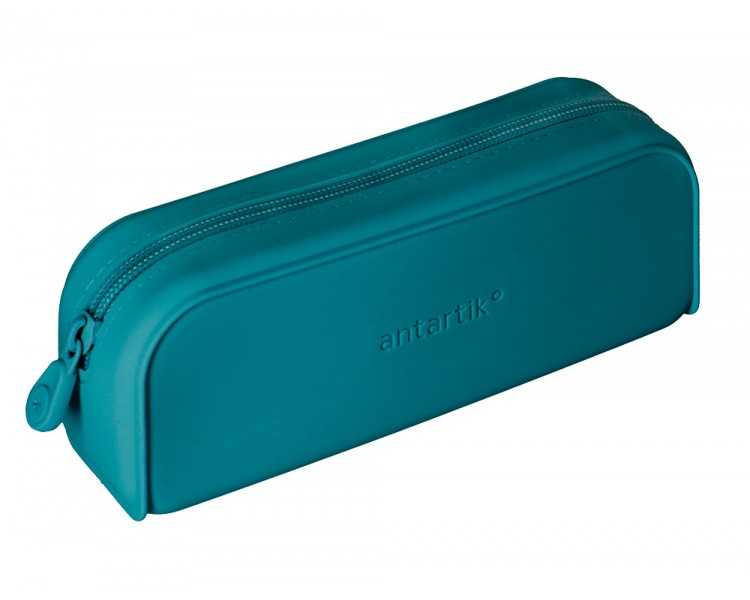 Estuche portatodo antartik prisma silicona soft rectangular 185x50x75 mm color turquesa