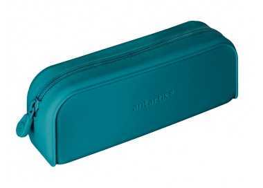 Estuche portatodo antartik prisma silicona soft rectangular 185x50x75 mm color turquesa