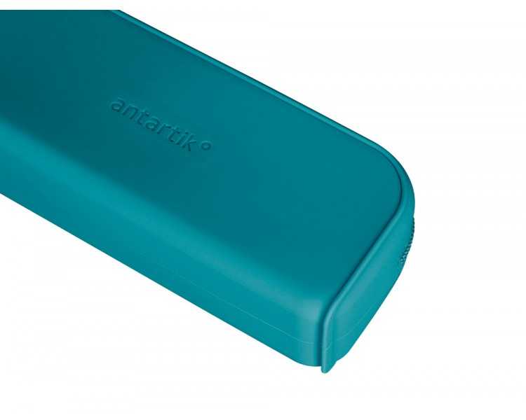 Estuche portatodo antartik prisma silicona soft rectangular 185x50x75 mm color turquesa