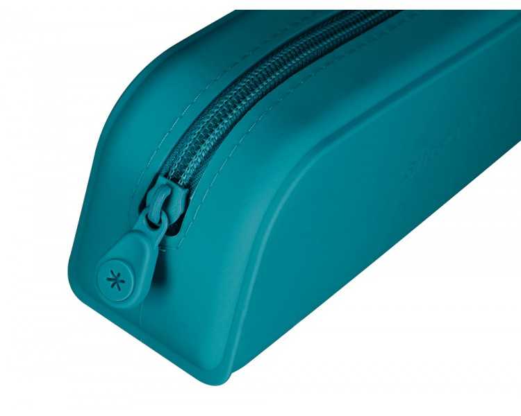 Estuche portatodo antartik prisma silicona soft rectangular 185x50x75 mm color turquesa