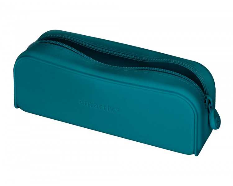 Estuche portatodo antartik prisma silicona soft rectangular 185x50x75 mm color turquesa