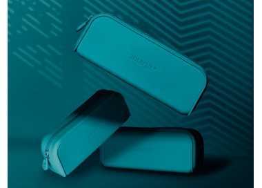 Estuche portatodo antartik prisma silicona soft rectangular 185x50x75 mm color turquesa