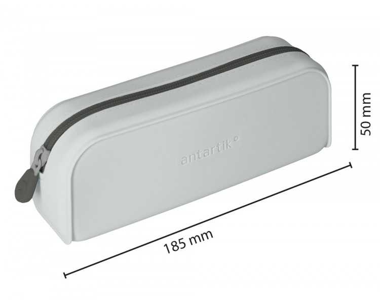 Estuche portatodo antartik prisma silicona soft rectangular 185x50x75 mm gris