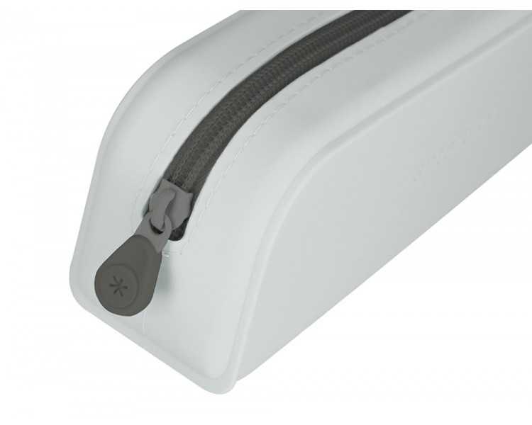 Estuche portatodo antartik prisma silicona soft rectangular 185x50x75 mm gris