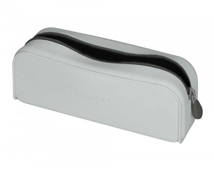 Estuche portatodo antartik prisma silicona soft rectangular 185x50x75 mm gris