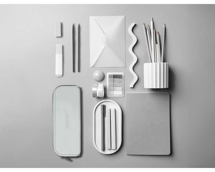 Estuche portatodo antartik prisma silicona soft rectangular 185x50x75 mm gris