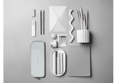 Estuche portatodo antartik prisma silicona soft rectangular 185x50x75 mm gris