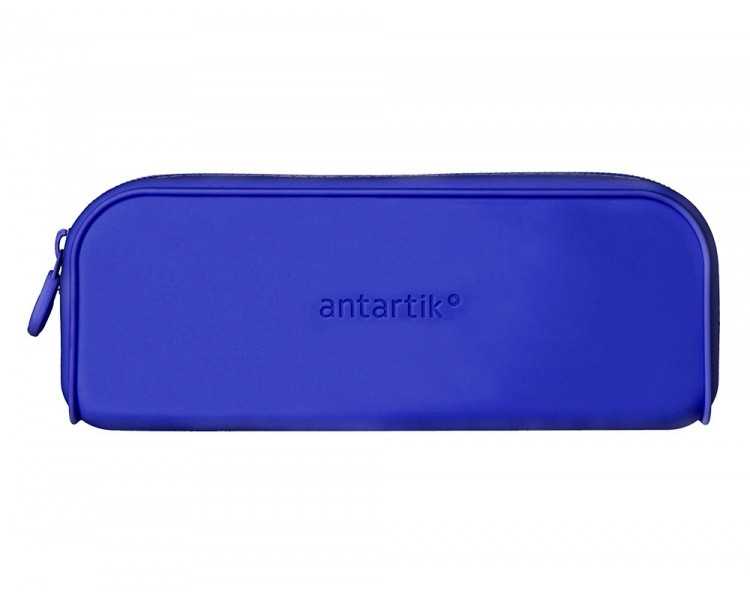 Estuche portatodo antartik prisma silicona soft rectangular 185x50x75 mm color azul oscuro