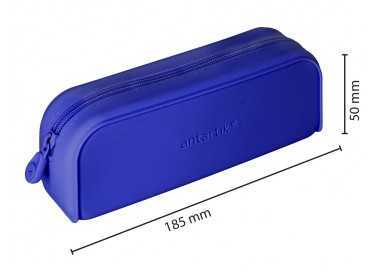 Estuche portatodo antartik prisma silicona soft rectangular 185x50x75 mm color azul oscuro