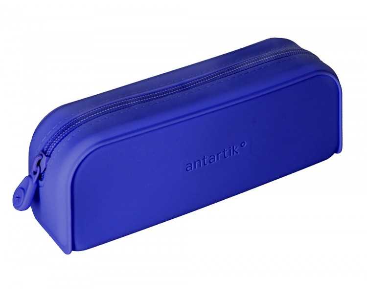 Estuche portatodo antartik prisma silicona soft rectangular 185x50x75 mm color azul oscuro