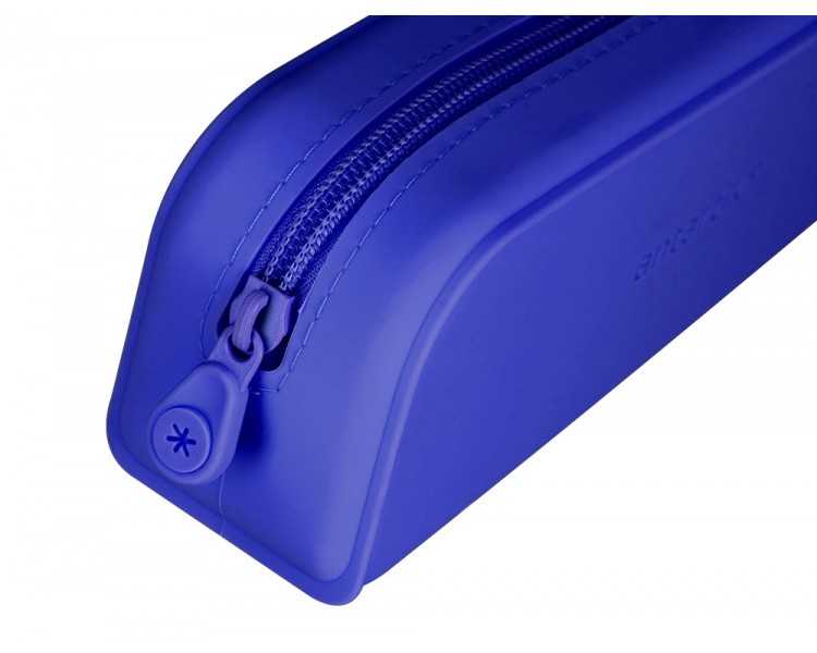Estuche portatodo antartik prisma silicona soft rectangular 185x50x75 mm color azul oscuro