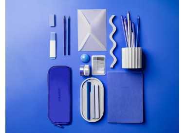 Estuche portatodo antartik prisma silicona soft rectangular 185x50x75 mm color azul oscuro