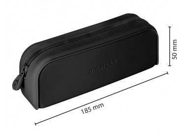 Estuche portatodo antartik prisma silicona soft rectangular 185x50x75 mm color negro