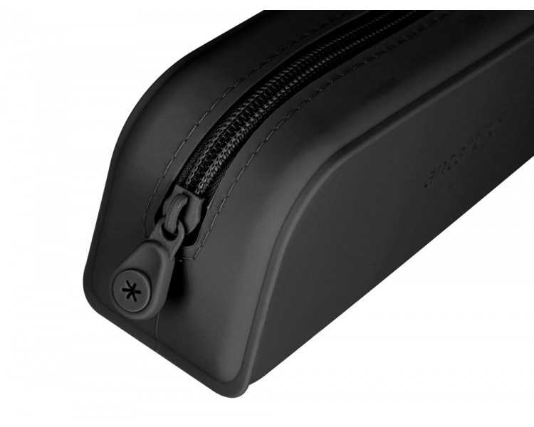 Estuche portatodo antartik prisma silicona soft rectangular 185x50x75 mm color negro