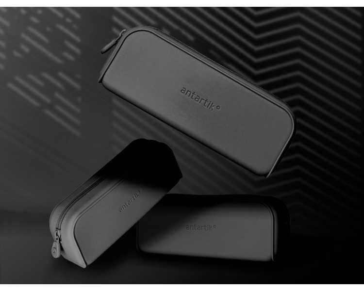 Estuche portatodo antartik prisma silicona soft rectangular 185x50x75 mm color negro