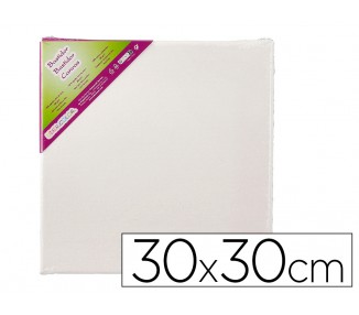 Bastidor lidercolor lienzo grapado lateral algodon 100% 30x30 cm