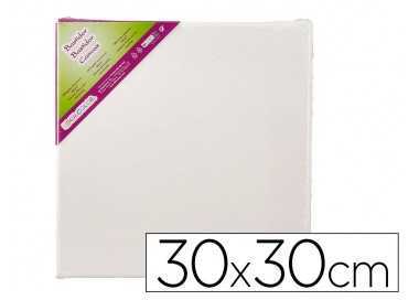 Bastidor lidercolor lienzo grapado lateral algodon 100% 30x30 cm