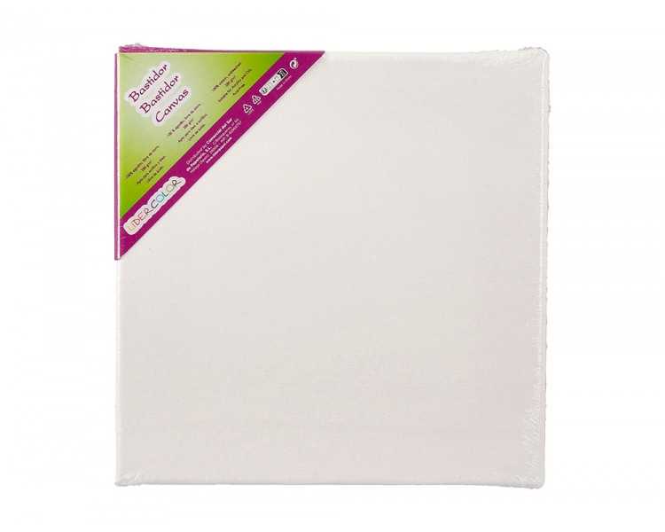 Bastidor lidercolor lienzo grapado lateral algodon 100% 12x12 cm
