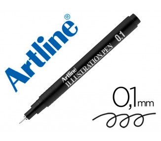 Rotulador artline calibrado micrometrico negro illustration pen ek-281iln punta poliacetal 0,1mm
