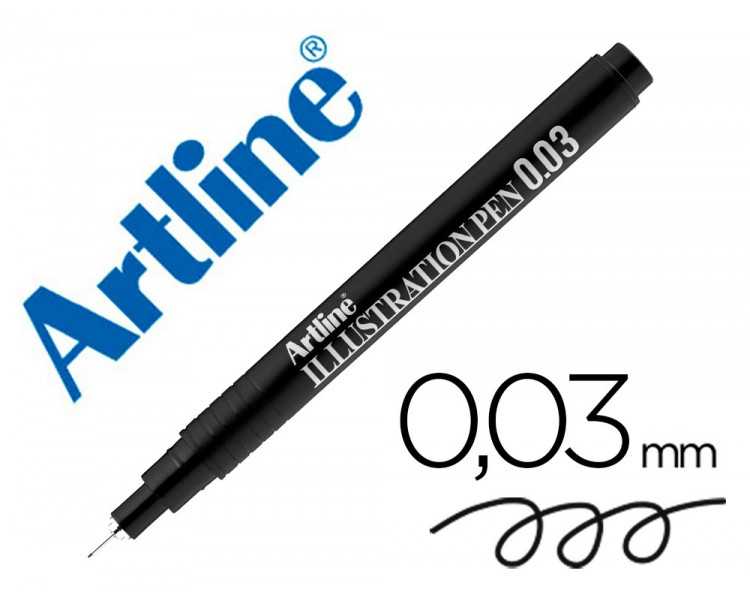 Rotulador artline calibrado micrometrico negro illustration pen ek-2803iln punta poliacetal 0,03mm