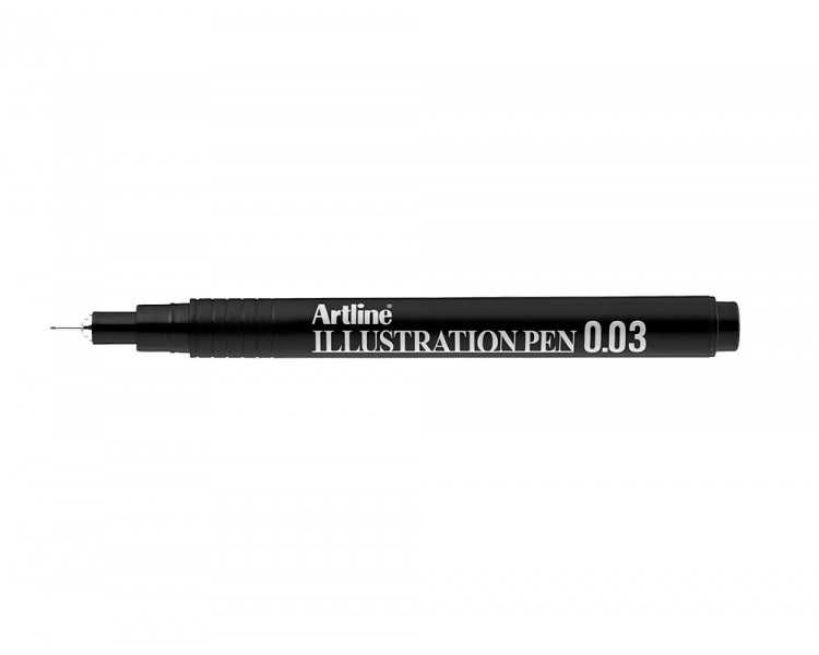 Rotulador artline calibrado micrometrico negro illustration pen ek-2803iln punta poliacetal 0,03mm