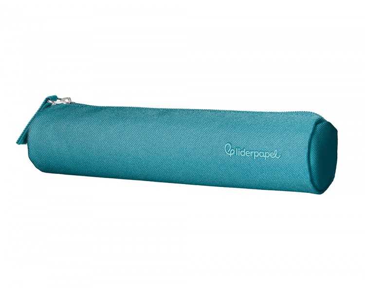 Estuche portatodo liderpapel slim cilindrico 220x45mm azulturquesa