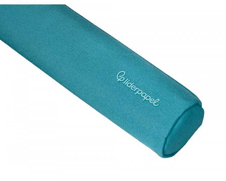 Estuche portatodo liderpapel slim cilindrico 220x45mm azulturquesa