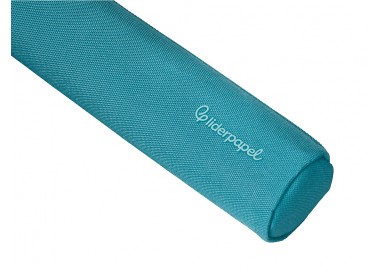 Estuche portatodo liderpapel slim cilindrico 220x45mm azulturquesa