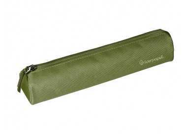 Estuche portatodo liderpapel slim cilindrico 220x45mm verde militar