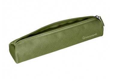 Estuche portatodo liderpapel slim cilindrico 220x45mm verde militar