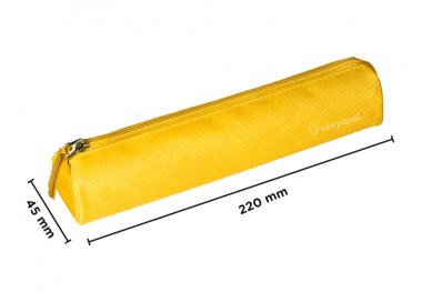 Estuche portatodo liderpapel slim cilindrico 220x45mm amarillo