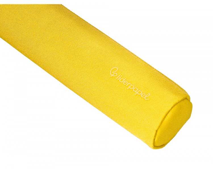 Estuche portatodo liderpapel slim cilindrico 220x45mm amarillo