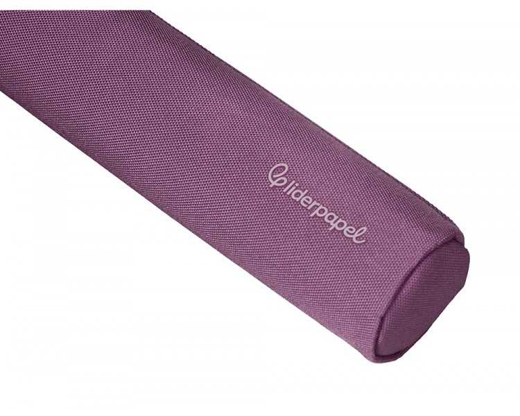 Estuche portatodo liderpapel slim cilindrico 220x45mm morado empolvado