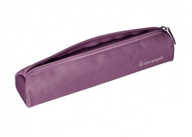 Estuche portatodo liderpapel slim cilindrico 220x45mm morado empolvado